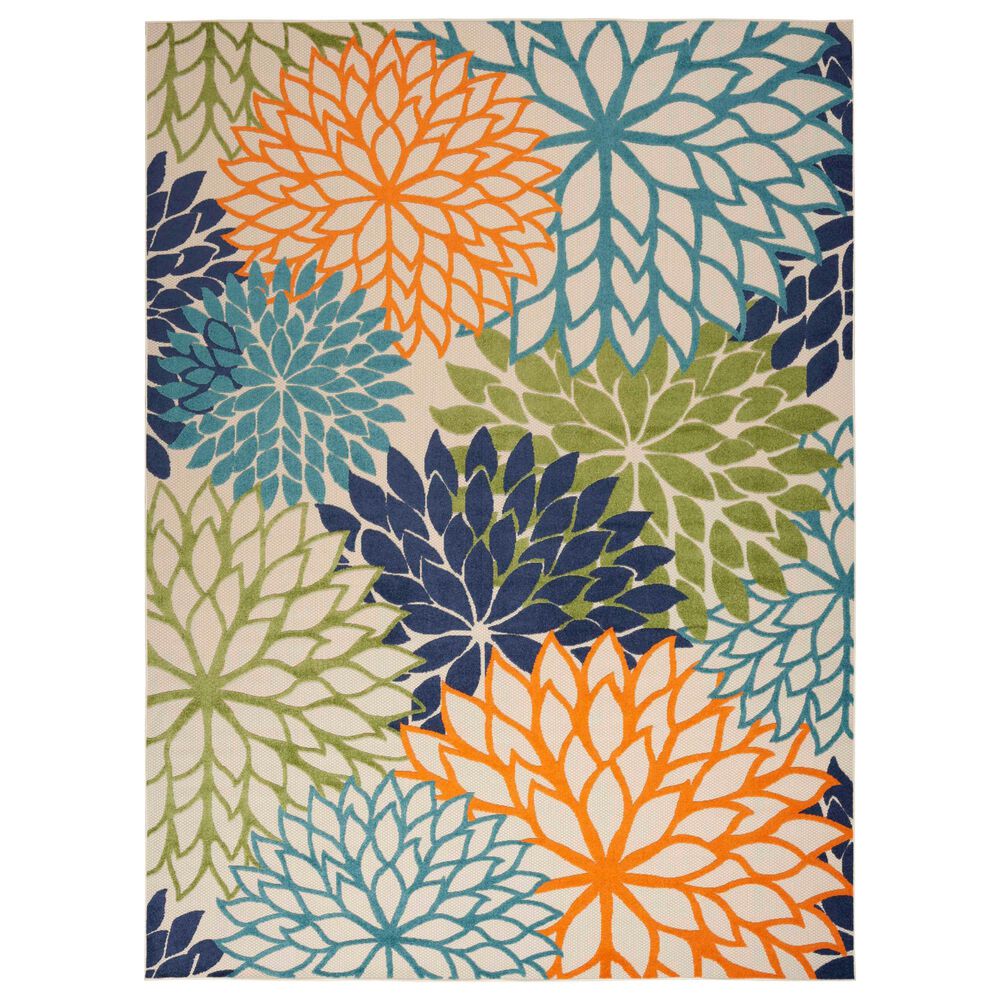 Nourison Aloha ALH05 10" x 14" Multicolor Indoor/Outdoor Area Rug, , large