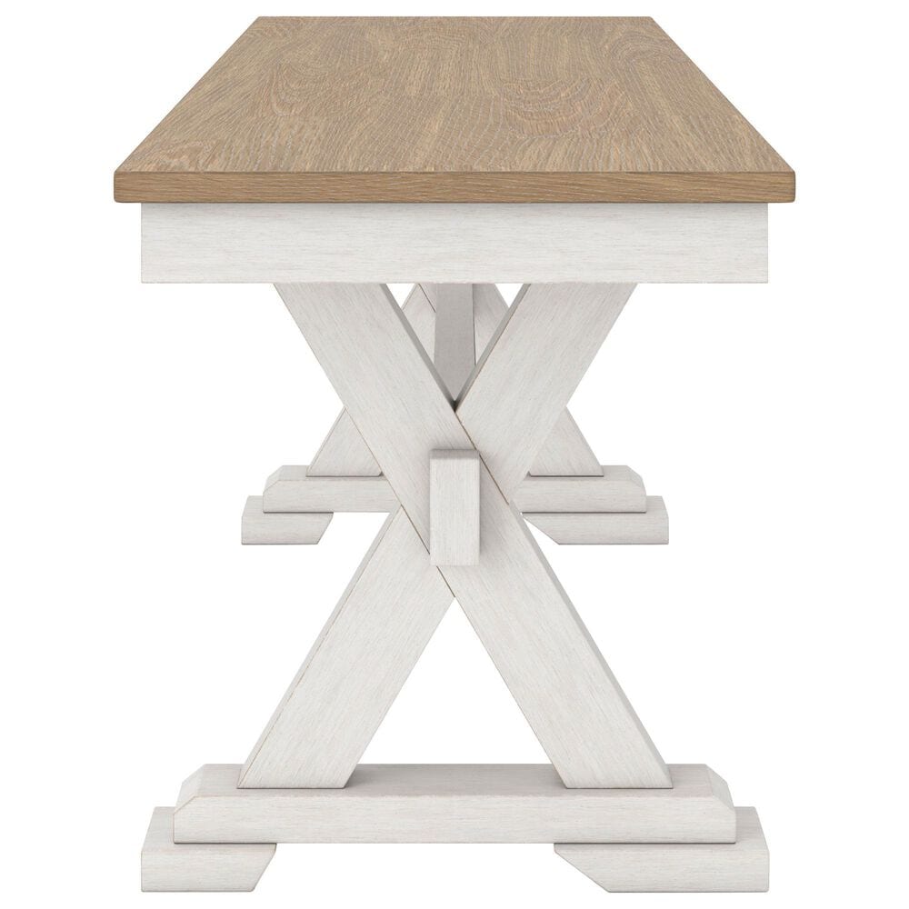 Ashley Purlaney Large Dining Bench in Antique White and Natural, , large