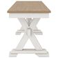 Ashley Purlaney Large Dining Bench in Antique White and Natural, , large