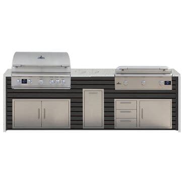 Blaze 10" Outdoor Island in Cindered Ash Cladding and Frosted Ember, , large