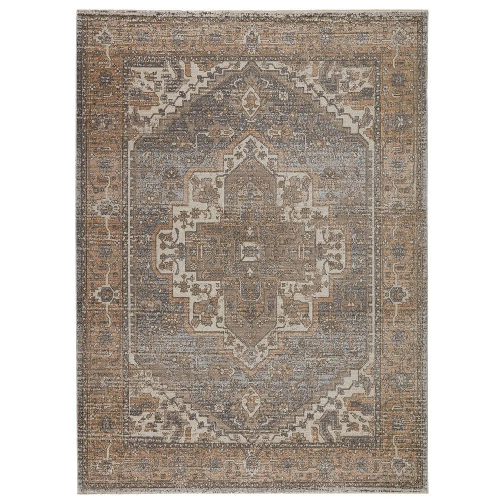 Jaipur En Blanc Venn 5"3" x 7"6" Vaporous Gray, Vapor Blue, Gargoyle, String and Lark Area Rug, , large