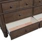 Riva Ridge Oxford 5 Piece King Panel Storage Bedroom Set in Cocoa with AC Outlets and USB Ports, , large