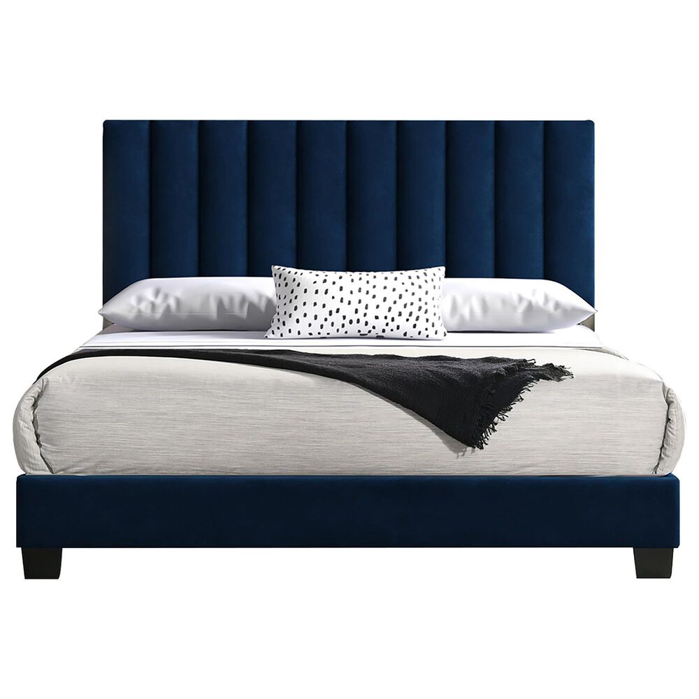 Mayberry Hill Coyote 3 Piece Queen Bedroom Set in Carrol Navy, , large