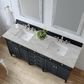 James Martin Vanities Brittany 72" Double Bathroom Vanity in Black Onyx with 3 cm Victorian Silver Quartz Top and Rectangular Sinks, , large