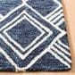 Safavieh Micro-Loop MLP154N 2"3" x 7" Navy and Ivory Runner, , large