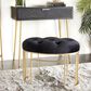 Maple and Jade 24" Velvet Bench in Black, , large