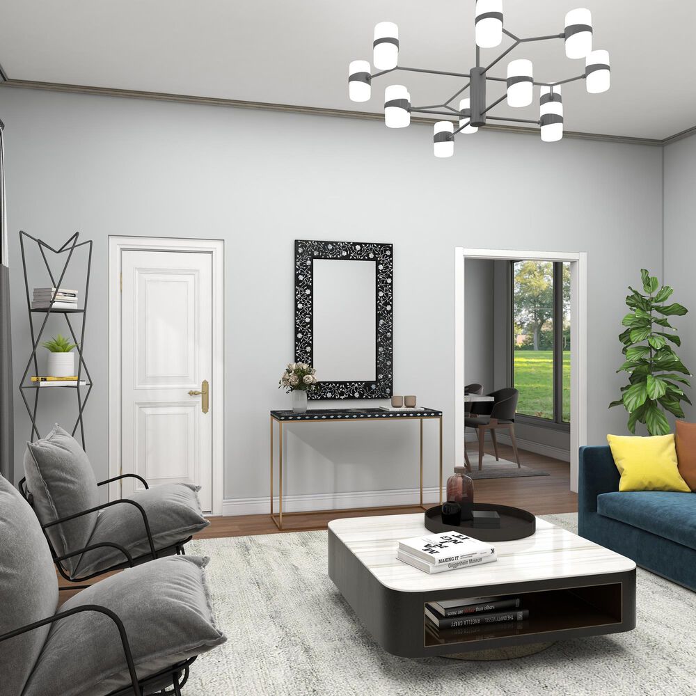Maple and Jade 30&quot; x 47&quot; Wall Mirror in Black and White, , large