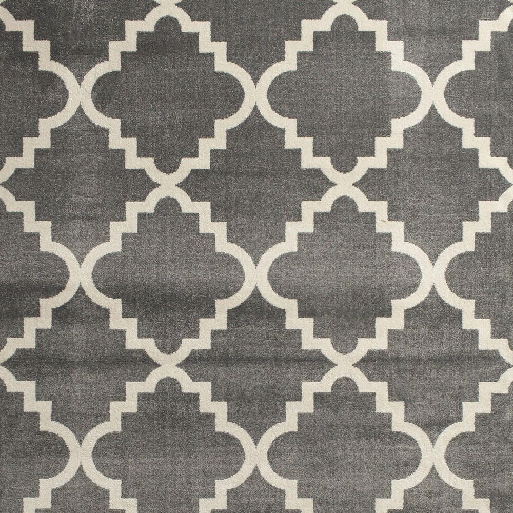 Central Oriental Terrace Tropic Taza 9&#39;10&quot; x 12&#39;10&quot; Stone and Snow Area Rug, , large