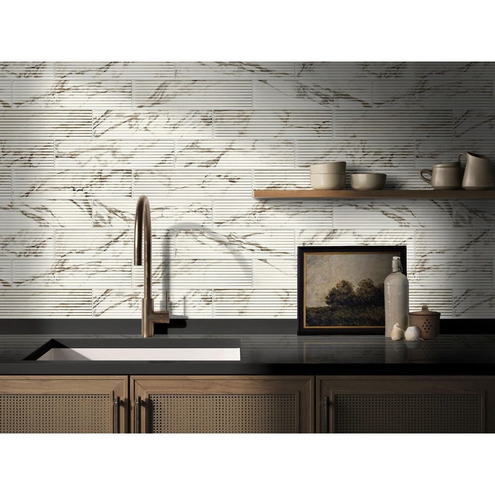 Shaw Tactis Classic Pearl 4" x 16" Ceramic Subway Tile, , large