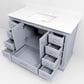 Lexora Home Dukes 48" Single Bathroom Vanity in Dark Grey with 2 cm White Quartz Top and Rectangular Sink, , large