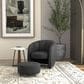 Golden Wave Furniture Elliot Accent Chair and Ottoman with Casters in Charcoal, , large