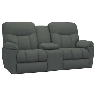 La-Z-Boy Morrison Power Console Reclining Loveseat in Indigo, , large