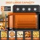 HOMLUX 26 Qt Air Fryer Toaster Oven in Black, , large