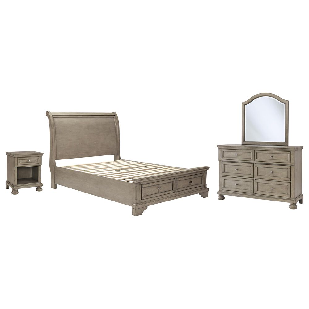 Signature Design by Ashley Lettner 4 Piece Full Bedroom Set in Burnished Light Gray, , large