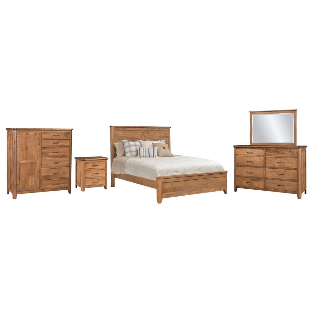 Briarwood Restful Retreat 5 Piece Queen Panel Bedroom Set in Iced Coffee, , large