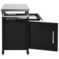 HOMLUX 39.5" Outdoor Kitchen Island in Black and Stainless Steel, , large