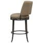 Armen Living Torres Counter Height Stool with Mushroom Brown Upholstery in Antique Pewter, , large