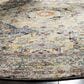 Safavieh Aria ARA199B 6"6" Round Blue and Multicolor Area Rug, , large