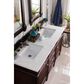 James Martin Vanities Brittany 60" Double Bathroom Vanity in Burnished Mahogany with 3 cm Eternal Jasmine Pearl Quartz Top, , large