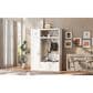 GigaCloud 3-in-1 Hall Tree with 2 Drawers and Seat Bench in White, , large