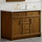 James Martin Bellshire 48" Single Bathroom Vanity in Honey Oak with 3 cm Eternal Jasmine Pearl Silestone Top, Rectangular Sink and FreePower Wireless Charger, , large