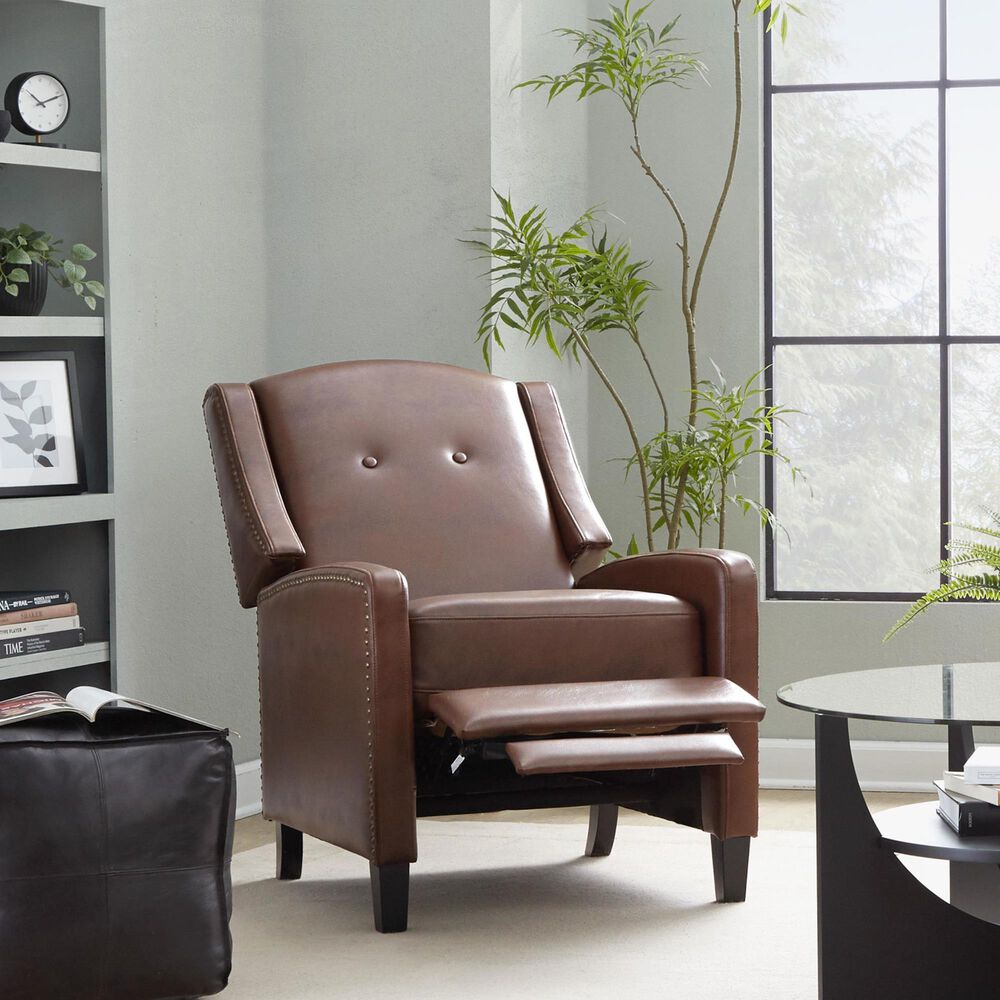 Lumisource Stanley Manual Recliner in Brown, , large