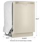 Whirlpool 24" Built In Dishwasher with Boost Cycle in Biscuit, , large