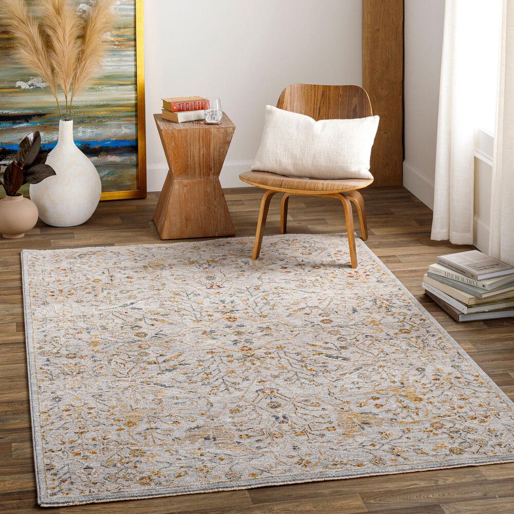 Surya Reina Light Gray, Denim, Cream, Tan, Light Brown, Rust, Mustard and Olive 12' x 15' Area Rug, , large
