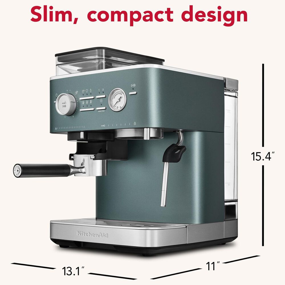 KitchenAid Semi Automatic Espresso Machine with Burr Grinder in Juniper, , large