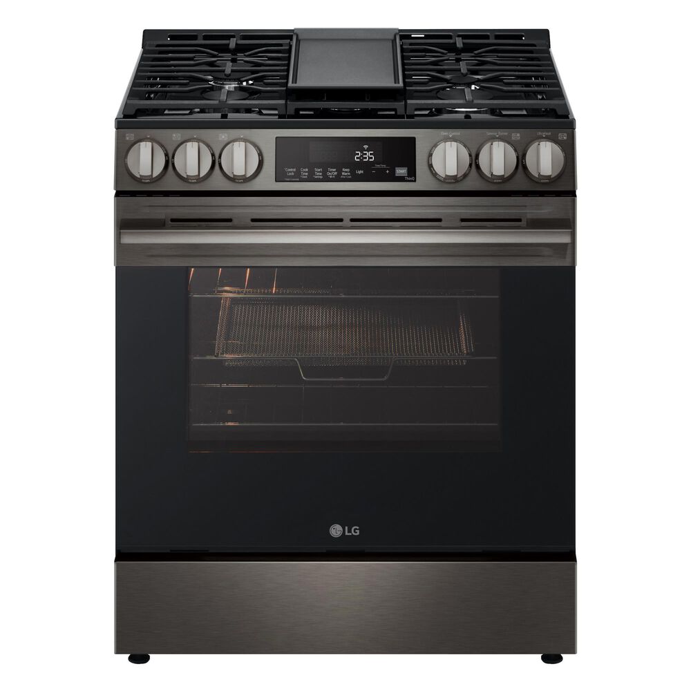 LG 5.8 Cu. Ft. Slide-in Gas Range in PrintProof Black Stainless Steel, , large