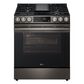 LG 5.8 Cu. Ft. Slide-in Gas Range in PrintProof Black Stainless Steel, , large