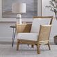 Uttermost Pacific Arm Chair with White Cushion in Natural, , large