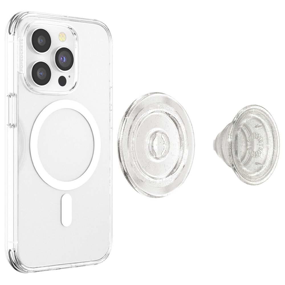 PopSockets Festival Season MagSafe PopGrip in Clear Glitter, , large