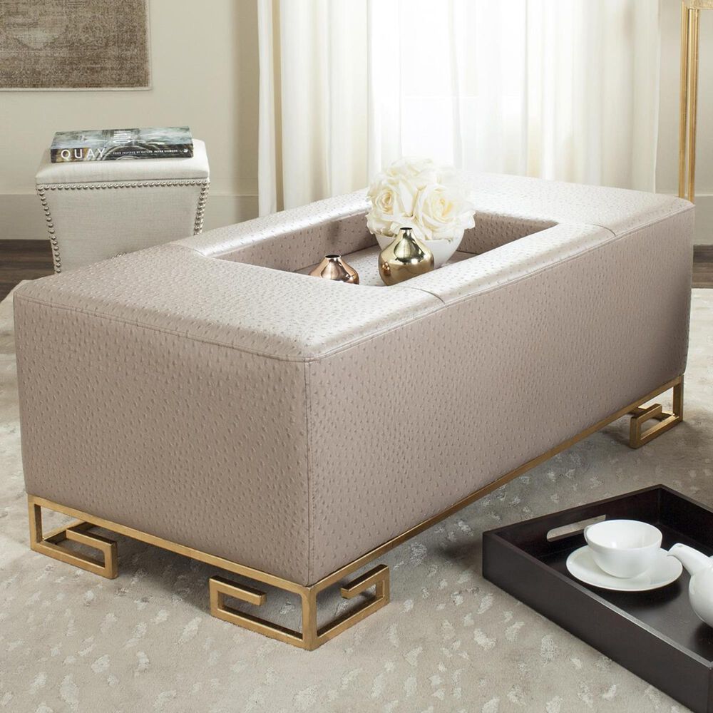 Safavieh Julian Tray Ottoman and Coffee Table in Taupe, , large