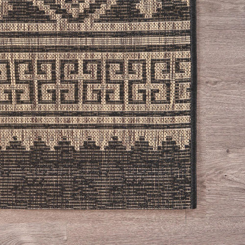 L&amp;R Resources Sun Shower 8&#39; x 10&#39; Black and Brown Indoor/Outdoor Area Rug, , large
