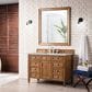 James Martin Vanities Brittany 48" Single Bathroom Vanity in Saddle Brown with 3 cm Victorian Silver Quartz Top and Rectangular Sink, , large