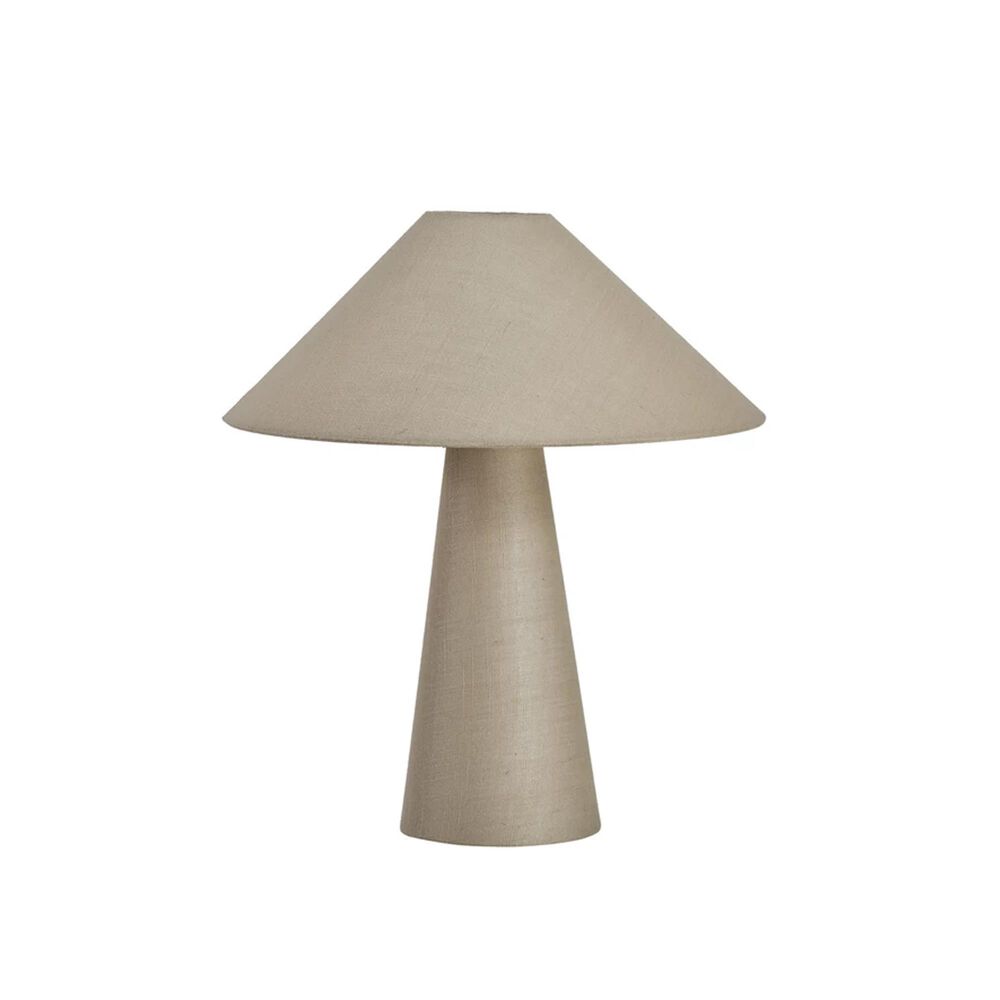 Teak Interiors Linen Table Lamp w/ Shade, , large