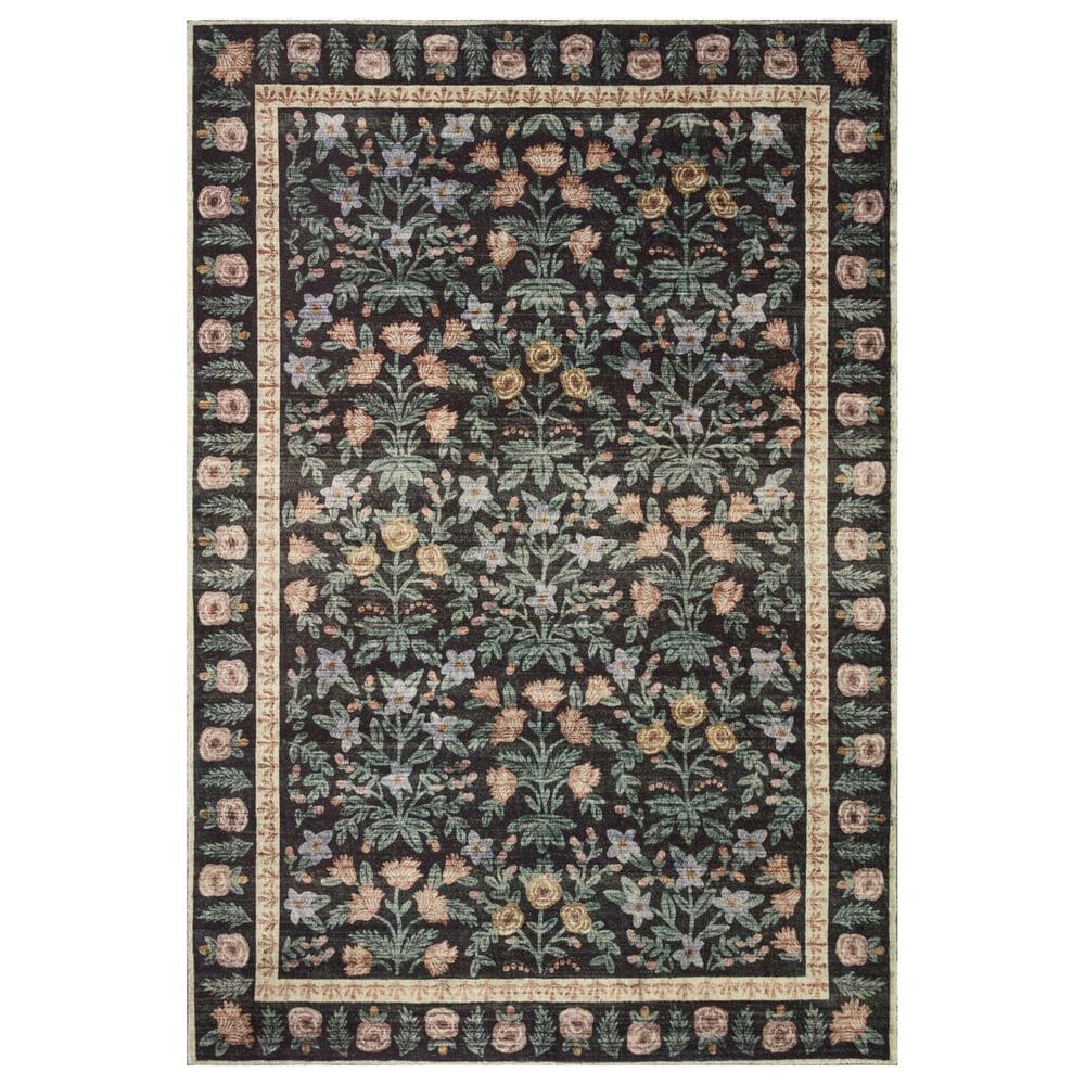 Rifle Paper Co Eden Mughal Garden 5" x 7"6" Black Area Rug, , large