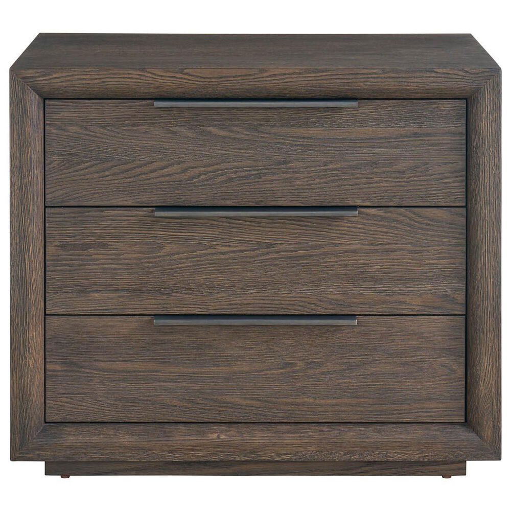 Furniture Worldwide 3-Drawer Plinth Nightstand in Sable, , large
