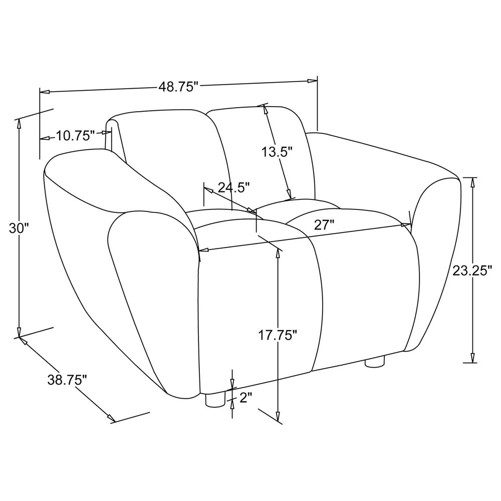 Coaster Destino Accent Arm Chair in Greige, , large