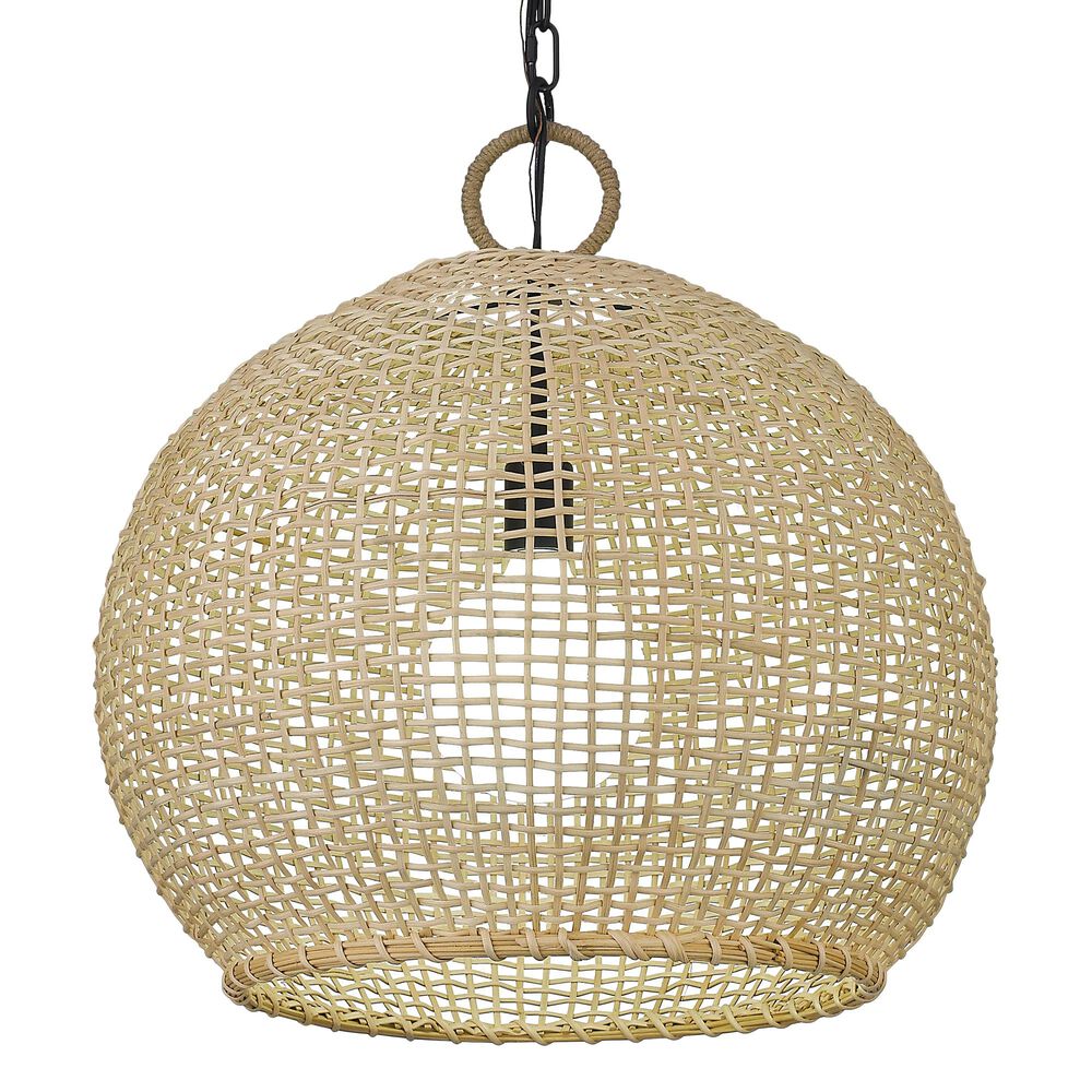 Golden Lighting Reed Large Pendant in Matte Black, , large