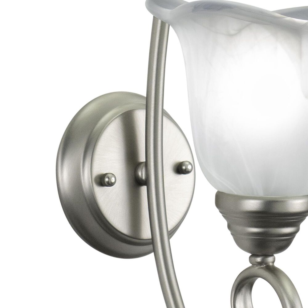 Vaxcel Bella 1-Light Bathroom Vanity Fixture in Brushed Nickel, , large
