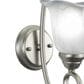 Vaxcel Bella 1-Light Bathroom Vanity Fixture in Brushed Nickel, , large