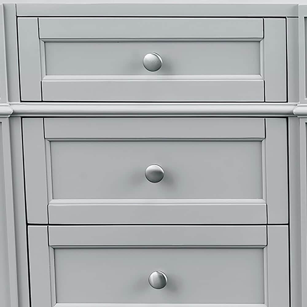 James Martin Vanities Brittany 60&quot; Single Bathroom Vanity in Urban Gray with 3 cm Arctic Fall Solid Surface Top and Rectangle Sink, , large