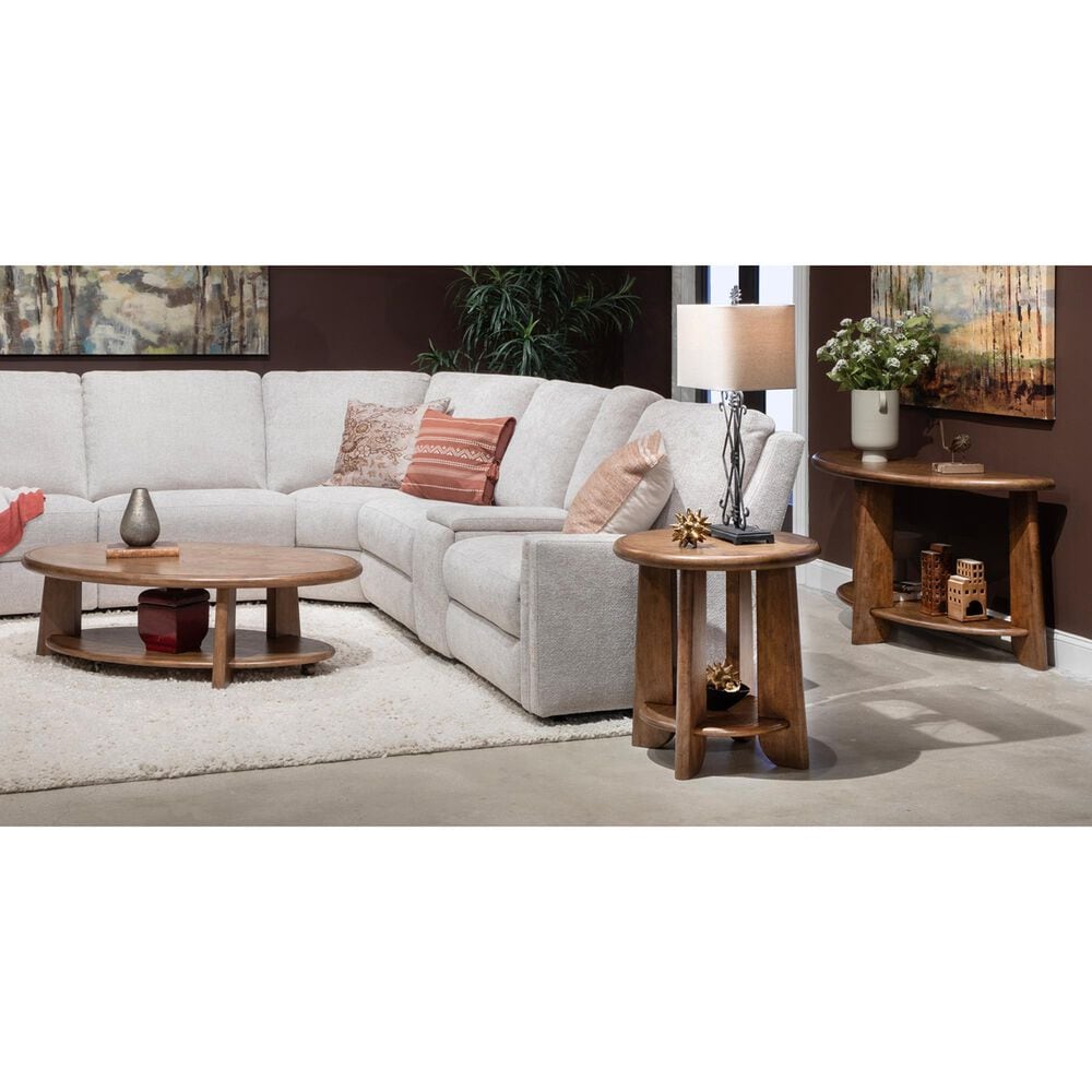 Nicolette Home Tanner Round End Table in Tawny Brown, , large