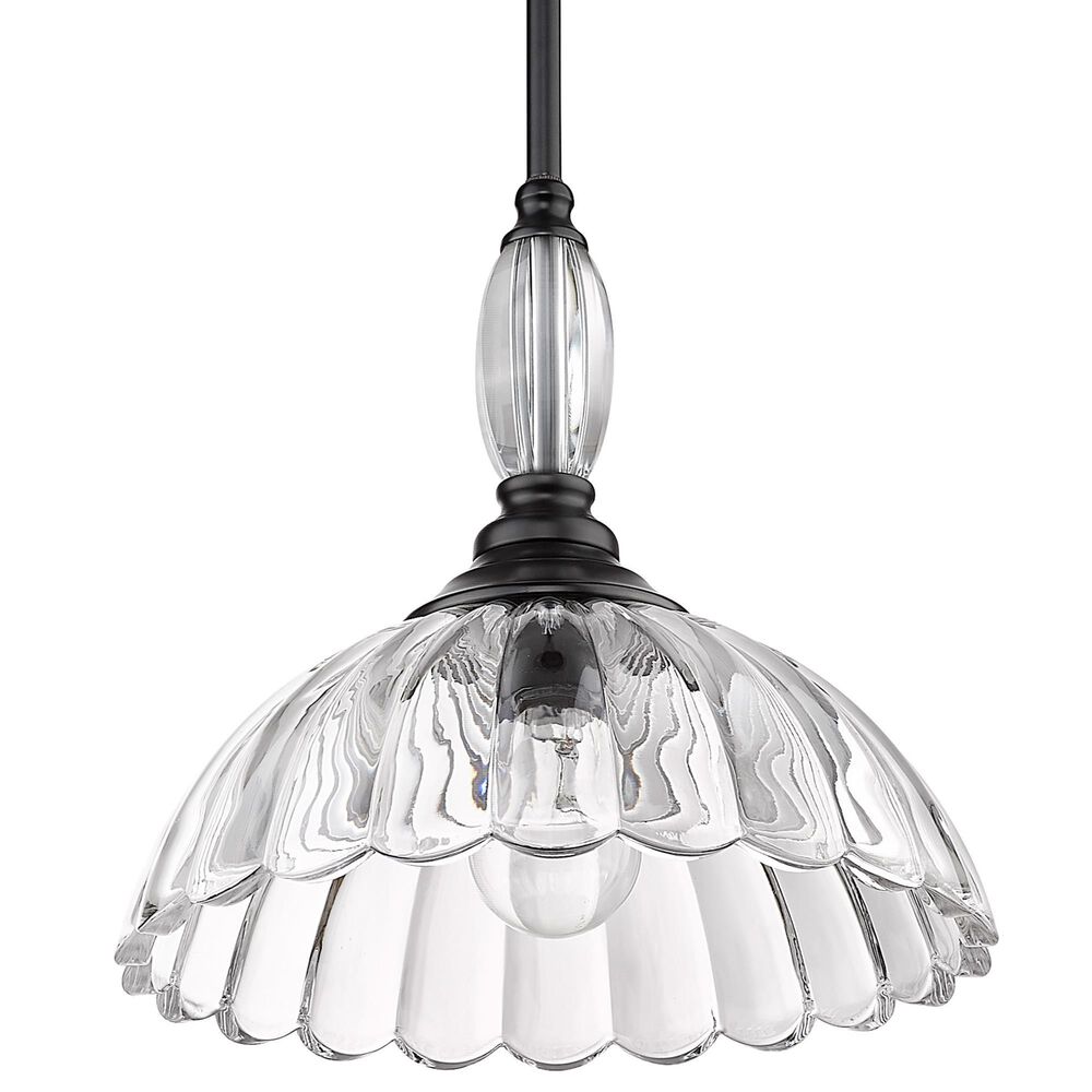 Golden Lighting Audra 1-Light Pendant in Matte Black, , large