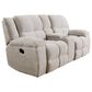 Simeon Collection Buster Manual Dual Reclining Console Loveseat in Opal Taupe Velvet, , large