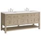 James Martin Vanities Breckenridge 72" Double Vanity in Whitewashed Oak with 3 cm Arctic Fall Solid Surface Top, , large