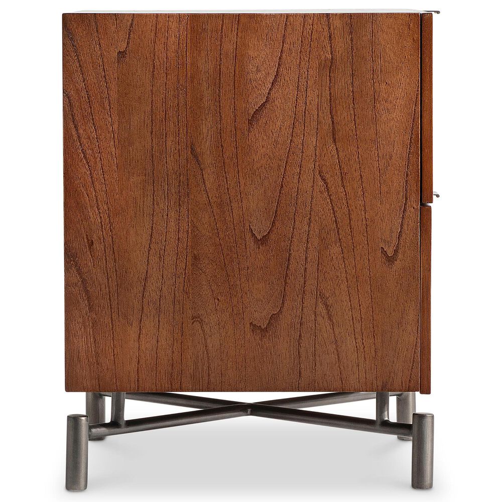 Bernhardt Brasea 24" 2-Drawer Nightstand in Lume and Tungsten with USB Ports, , large