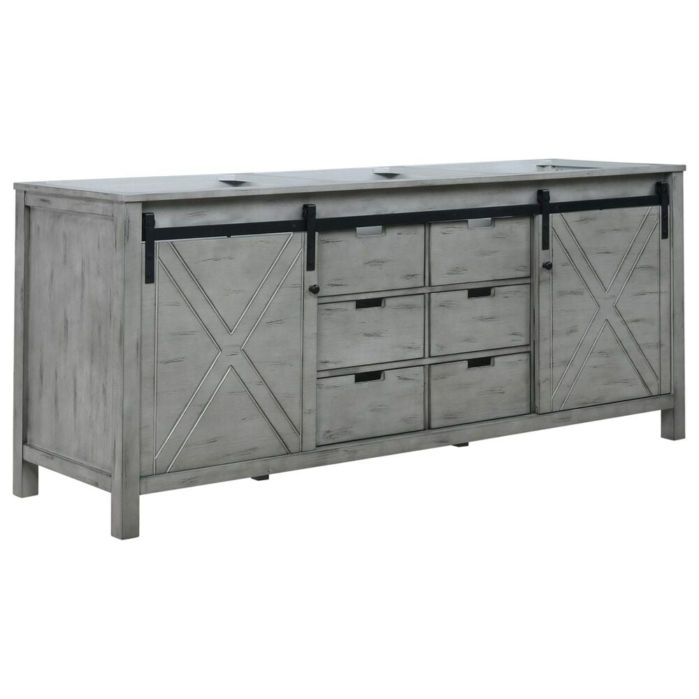 Lexora Home Marsyas 80" Double Bathroom Vanity Cabinet Only in Ash Grey, , large